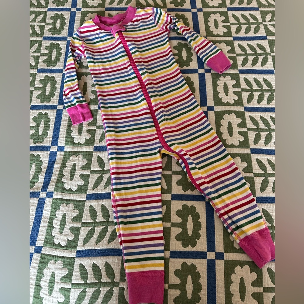 Hanna Zip Pajamas - multi stripe
